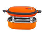 Adult Lunch Box, Children'S Lunch Box, Stainless Steel Insulation-Orange