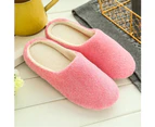 Unisex Autumn Winter Warm Soft Home Non-Silp Pure Color Slippers Indoor Shoes