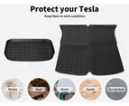 Manan Tesla Model Y Floor Mats  Front Rear Trunk Anti-Slip 2020-2022 Car Carpets