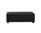 Tommie Fabric Storage Ottoman Charcoal