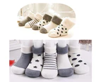 5 Pairs New Warm Baby Terry Socks, Baby Socks, Cartoon Baby Socks, Cotton Newborn Children's Socks -18-32 months Gray - 18-32 months