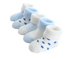 5 Pairs New Warm Baby Terry Socks, Baby Socks, Cartoon Baby Socks, Cotton Newborn Children's Socks -18-32 months blue - 18-32 months