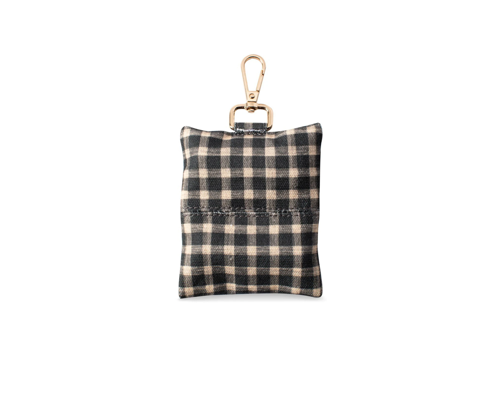 Fringe Studio Canvas Dog Poop Waste Bag Dispenser with Keychain - Black Gingham