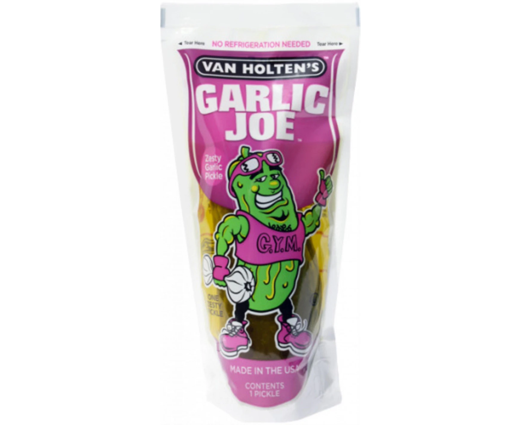 Van Holten's Dill Pickle In a Pouch - Many Flavours - Zesty Garlic - Garlic Joe  (Jumbo)