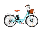 Phoenix 26 Inch Electric Bike Urban Bicycle eBike Removable Battery Blue