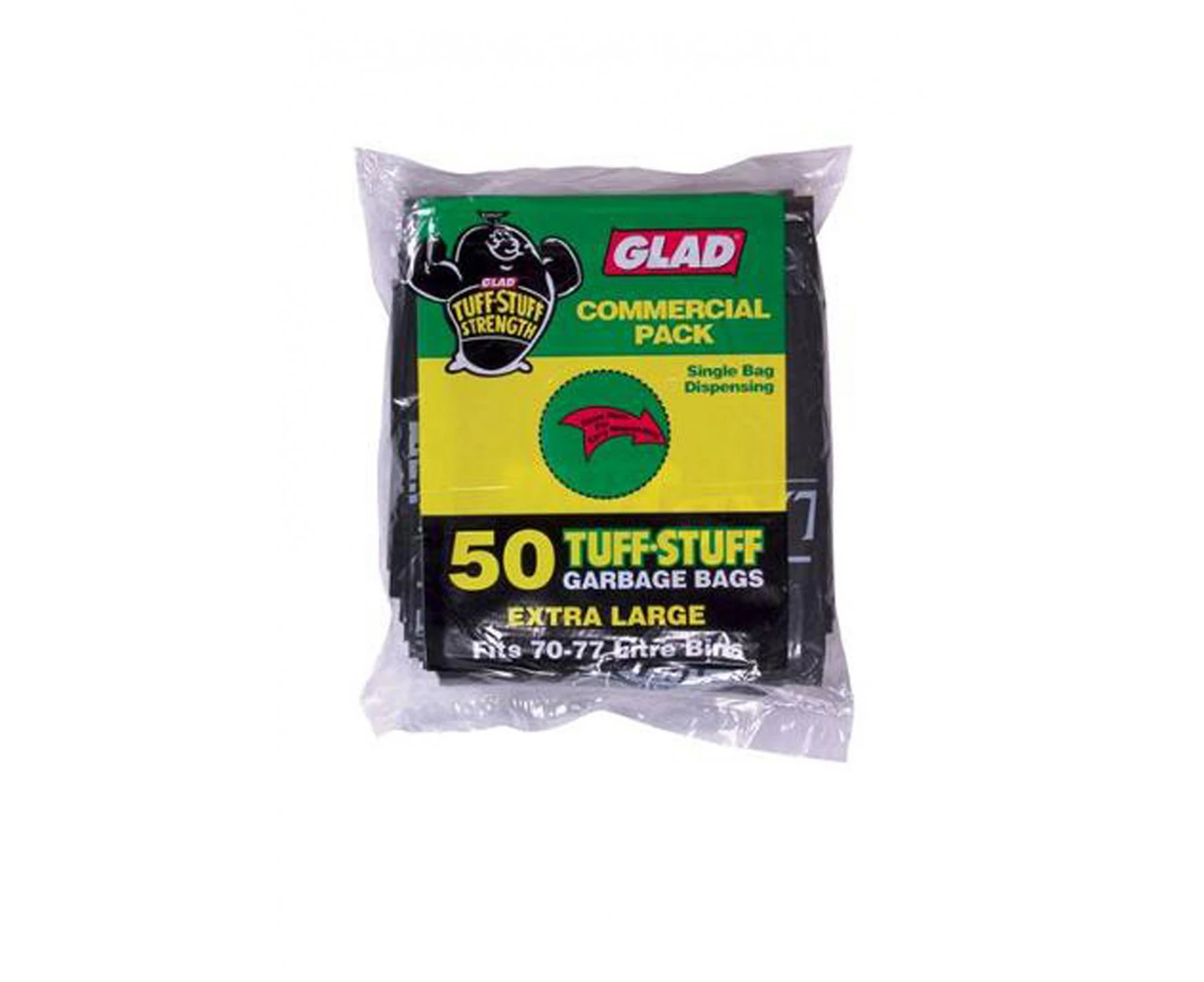 Glad Heavy Duty Garbage Bag Black 50 Pack x 4