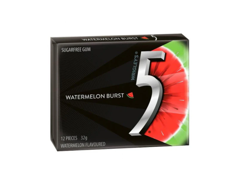 Wrigleys 5 Cool Watermelon Sugar Free Gum 32gm x 10