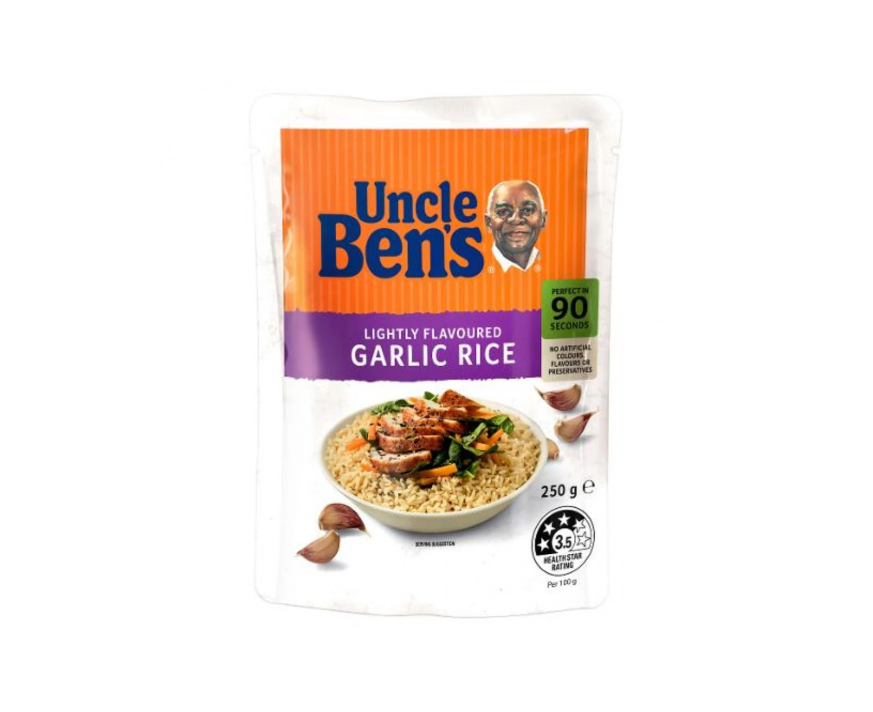 Uncle Bens Roasted Garlic Express Rice 250gm x 6