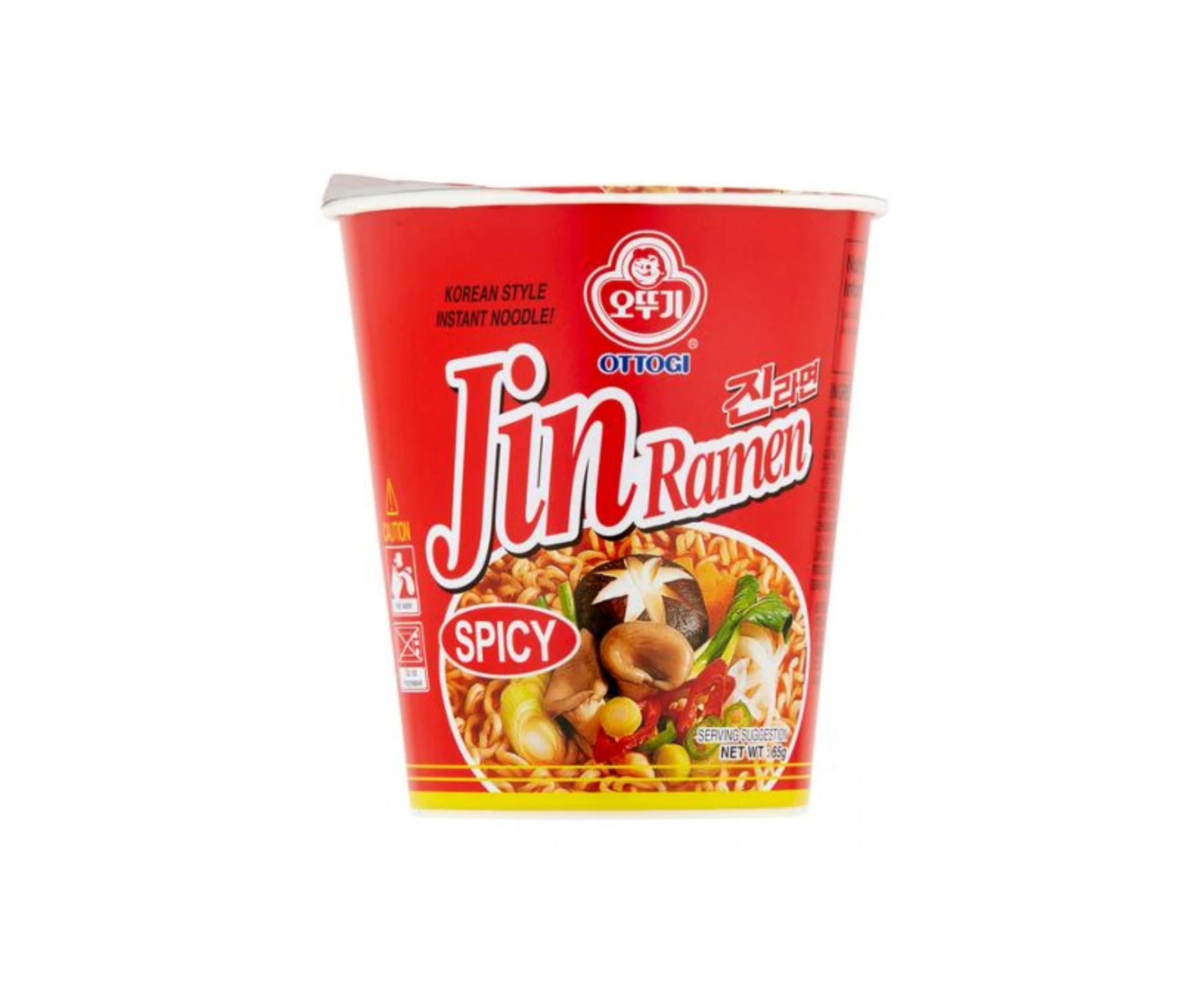 Ottogi Spicy Jin Ramen Noodle Cup 65gm x 6