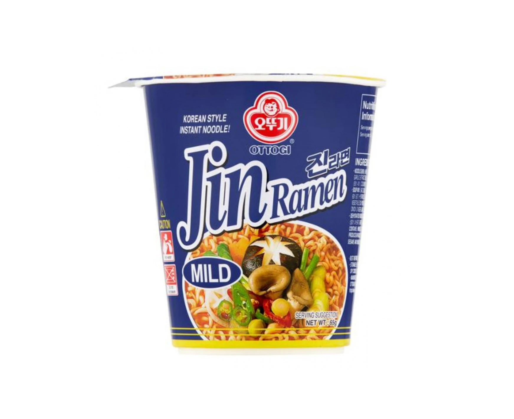 Ottogi Mild Jin Ramen Noodle Cup 65gm x 6