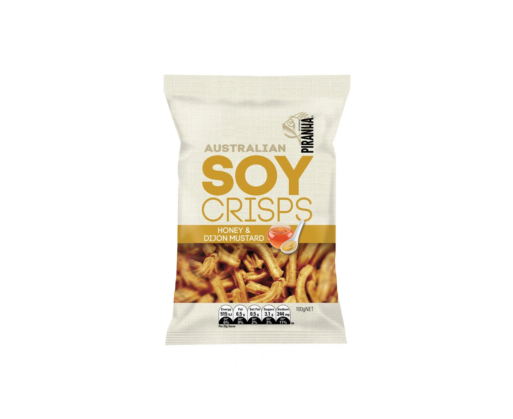 Piranha Soy Crisps Honey & Dijon Mustard 100g x 14