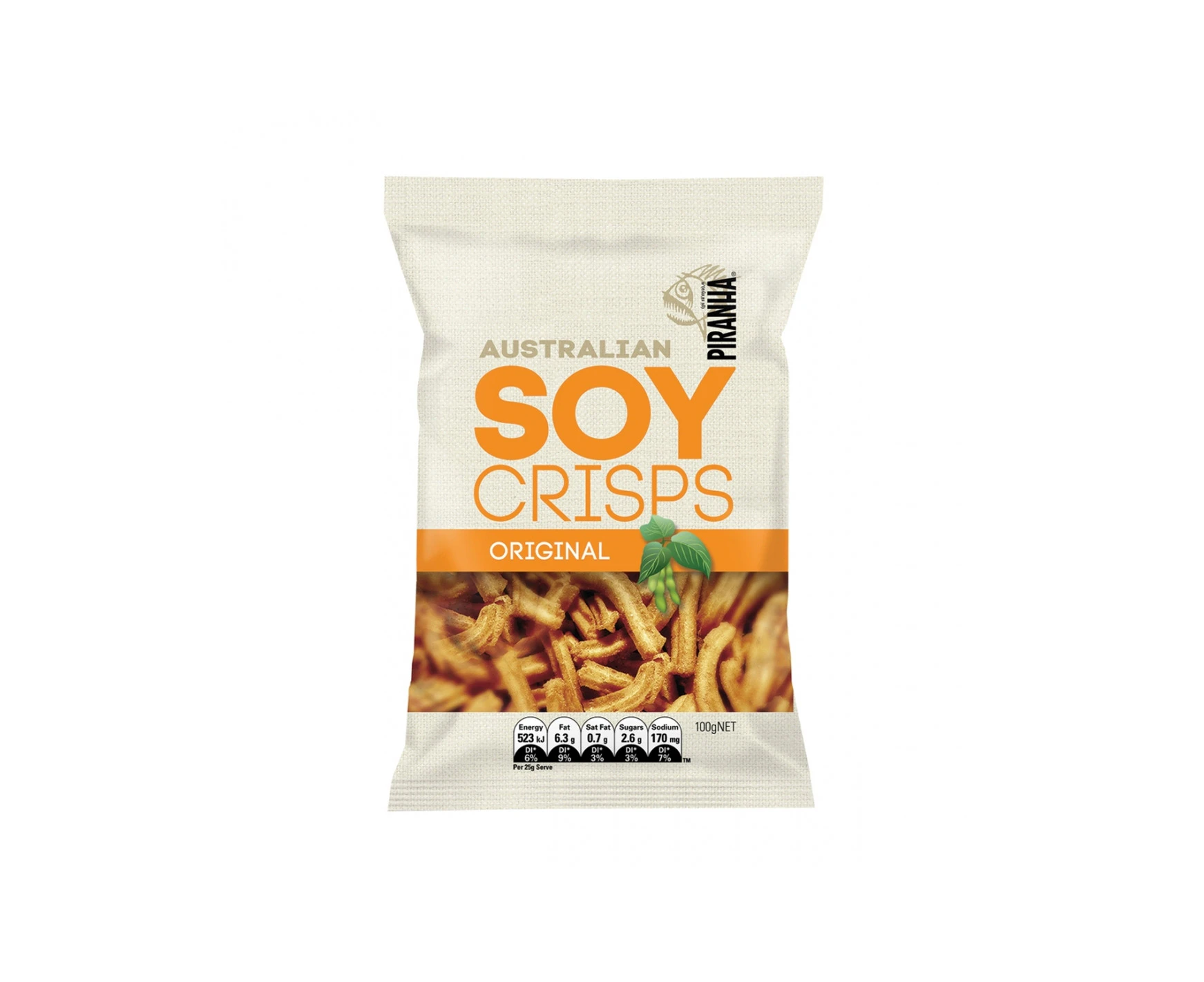 Piranha Soy Crisps Original 100g x 14