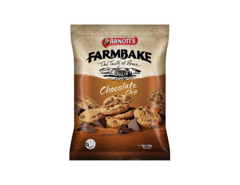 Arnotts Farmbake Chocolate Chip Cookies 310gm x 12