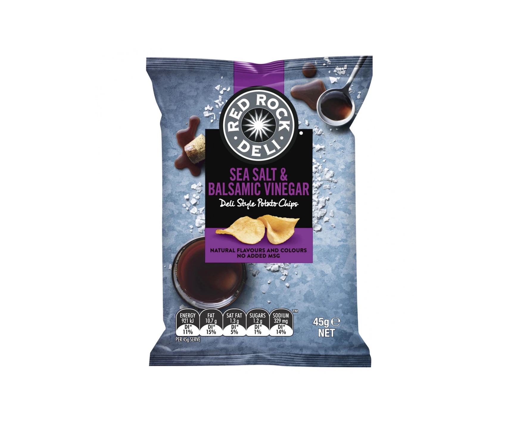 Red Rock Chip Sea Salt and Vinegar 45g x 18