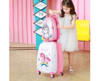 Costway 2PCS Kids 16" Luggage + 13" Backpack Set Travel Trolley Suitcase Set Luggage Carry On Bag Hard Shell Gift