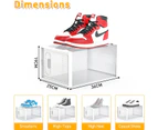 16PCS Large Plastic Shoe Boxes Aromatic Stackable Shoe Storage Sneaker Display Box Organiser