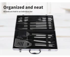 Moyasu 10Pcs BBQ Tool Set Stainless Steel Outdoor Barbecue accessory Grill Cook