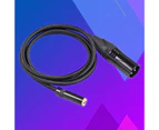 Audio Cable Anti-interference Aluminium Alloy 3.5mm Female to 3 Pin XLR Male Adapter Cable for Microphone