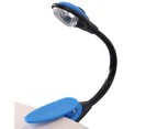 Student Eye Protection Reading Led Clip Book Light-Blue