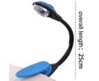 Student Eye Protection Reading Led Clip Book Light-Blue