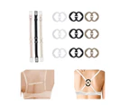 Underwear belt clip12Kit 3 Pack Non-slip Women's Elastic Bra Strap Holder & 12 Bra Strap Clips