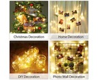 Sunshine 2/4M Photo Clip Holder LED Strings Light Christmas Wedding Party Home Decoration- Colorful Light 2m 20LED