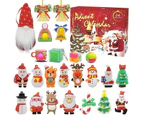 24 Days Countdown Advent Calendar for Kids Mini Christmas Hanging Ornaments Christmas Tree Ornament Gift A4