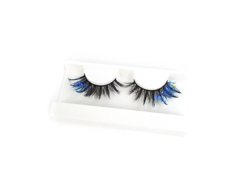 1 Pair False Eyelashes 3D Effect Extending Hairs Thick Professional Makeup Individual Cluster Eyelashes for Female-2