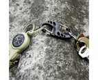 5 Pcs Portable Outdoor Climbing Hook S-Ring Carabiner Dual Buckle Mini Keychain Black 5