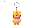 Cartoon Keychain Decorative Festival Gifts PVC Boys Girls Universal Tiger Doll Keychain for Friends 5