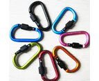 Carabiner D-Ring Nut Button Aluminum Alloy High Strength Keychain Clip for Camping
