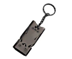 Emergency Whistle Triple Pipe High Decibel Stainless Steel Outdoor Emergency Whistle Keychain Multifunctional Tool for Camping Dark Gray