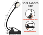 9 LED Rechargeable Reading Lamp ， Reading Lamp 12 Brightness Levels, Clip Lamp Clip for Books, eReaders, Kindle