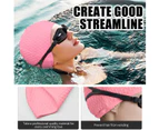 Silicone Swim Cap, Comfortable Shower Cap For Curly Hair Short Hair Medium Length Hair, Men'S And Women'S Swimming Cap - Light Pink