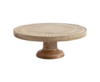 Footed Mango Wood Cake Stand 32x12cm