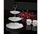 4Pcs Tier Cake Stand Hardware, Tier Tray Hardware 3 Tier Cake Stand Accessories Hardware Dessert Tray Rack - Silver