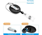 2 Pack Heavy Duty Retractable Badge Holder With Carabiner Reel Clip And Vertical Clear Id Card Holder