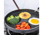 Pancake Pan, 24Cm Pancake Pan With 4 Holes, Non-Stick Round Frying Pan, Breakfast Pan (Black)