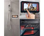 Wall Mounted Phone CASE,Shower Phone Mount,Anti Fog and Waterproof Touchable Screen Sealed Phone Case Holder for Bathroom,Shower,Kitchen and More,Compatibl
