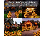 Solar Sunflower Lights Outdoor, 1 Pack With 3 Solar Sunflower Flower Lights, Waterproof For Garden