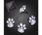 Solar Powered Led Fairy Lights Dog Paws 4 Led Outdoor Solar Decoration With Black Wire