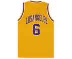 New Men's Basketball Jersey Sports T Shirt Tee Vest Tops Gym Chicago Los Angeles - Yellow - Los Angeles 6