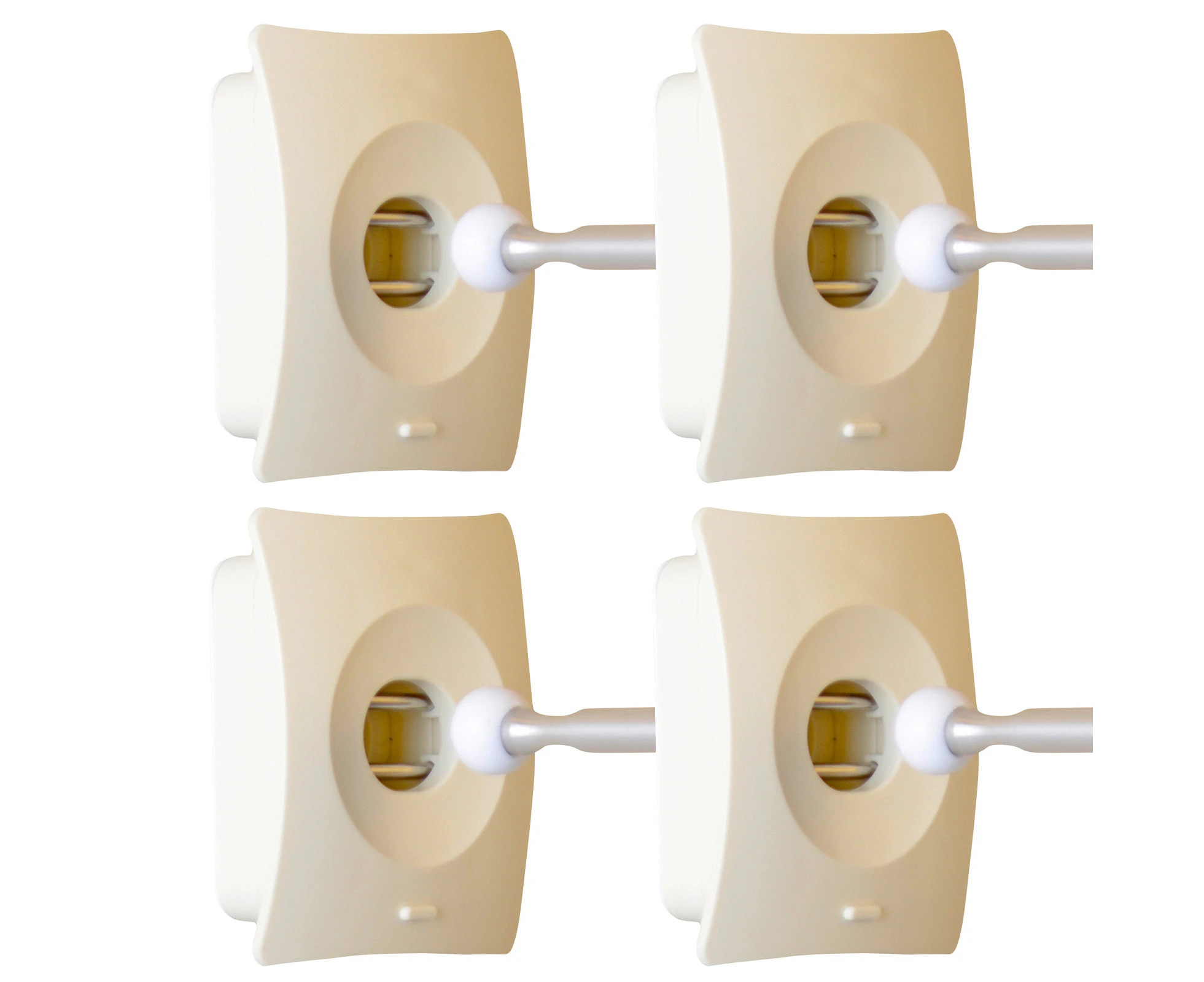 Catchhole 4X Beige Door Stopper Wall Mount Door Stop Adhesive Catch Hole Advanced - Beige