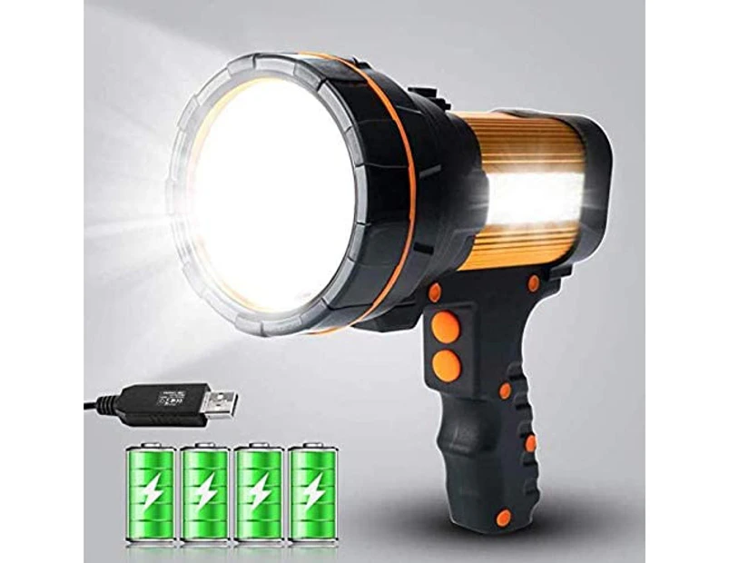 Ultra Powerful LED Flashlight USB Rechargeable Torch Light Super Bright High Long Range, for Household Camping Emergency