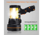 Ultra Powerful LED Flashlight USB Rechargeable Torch Light Super Bright High Long Range, for Household Camping Emergency