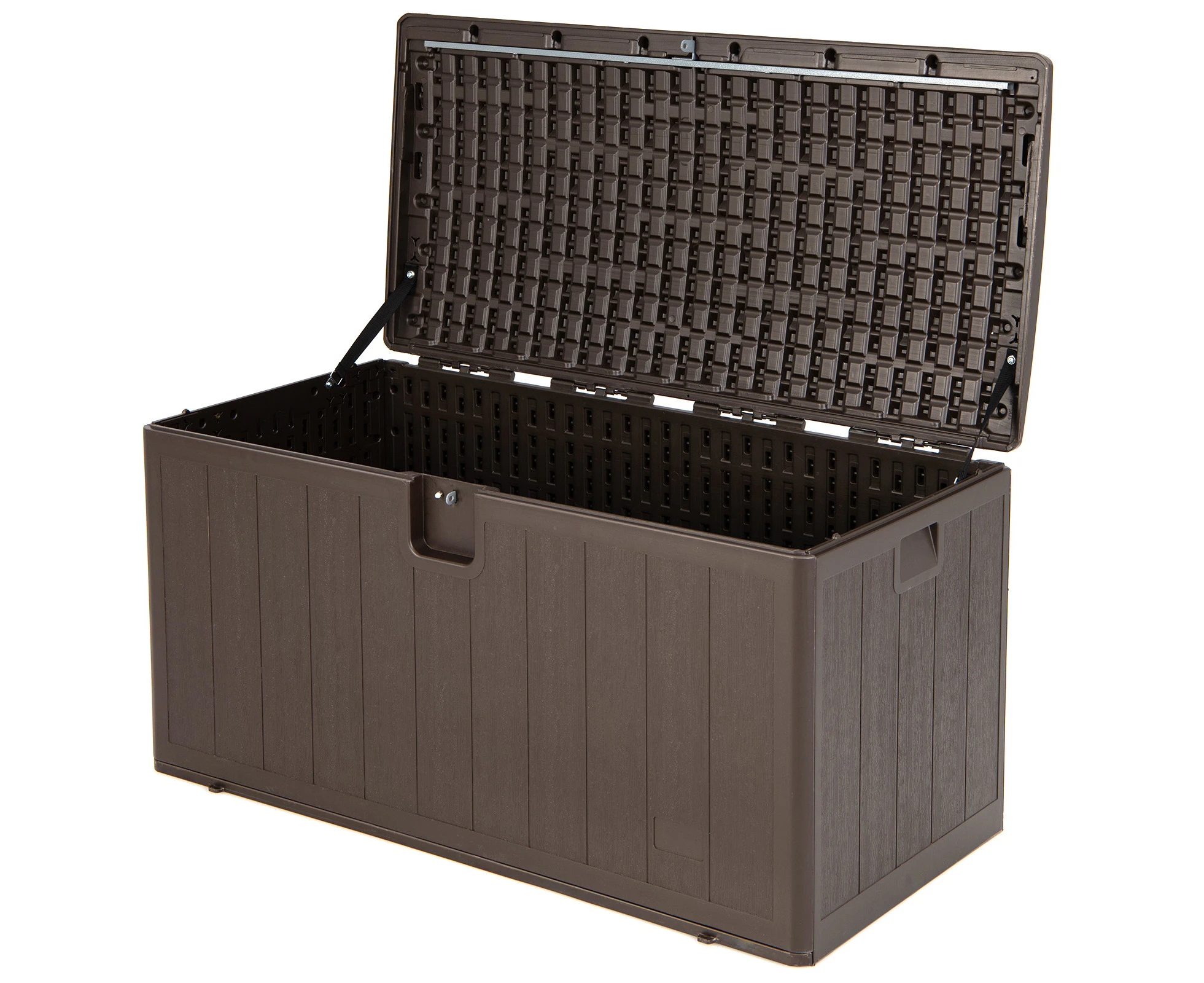 Giantex Large Deck Box Sun-Proof Patio Storage Furniture Lockable Home Organization Container Outdoor & Indoor Brown