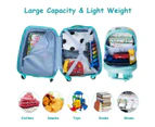 Costway 2PC Luggage Set Kids Travel Trolley 16"+13" Suitcase Backpack Set Carry On Bag, Cute Flamingo Pattern, Kids Gift