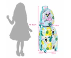 Costway 2PC Luggage Set Kids Travel Trolley 16"+13" Suitcase Backpack Set Carry On Bag, Cute Flamingo Pattern, Kids Gift