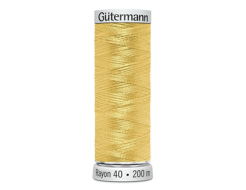 Gutermann Rayon 40 #1067 LEMON YELLOW, 200m Machine Embroidery Thread