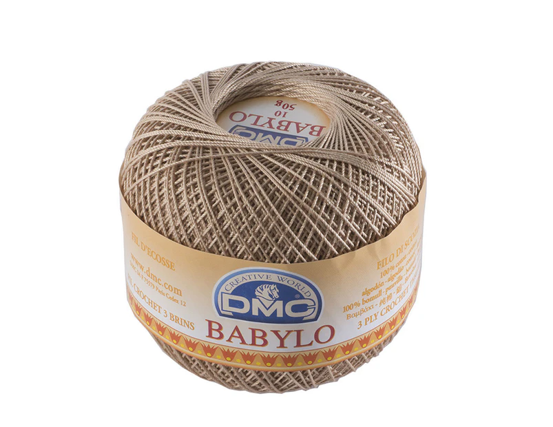 DMC Babylo Size 10, #3864 Light Brown Crochet Cotton, 50g Ball - Light Brown
